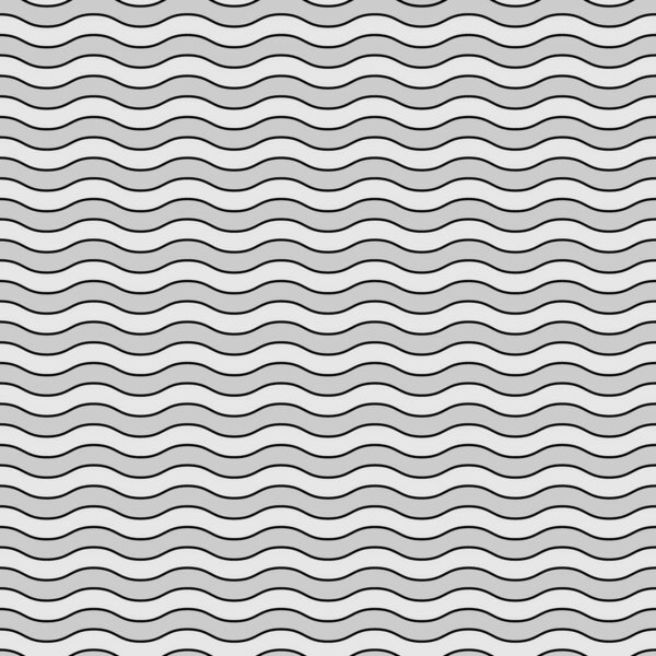 Бесшовный рисунок волнистой линии векторной иллюстрации, горизонтальная текстурная волна простой фон. Современный декоративный элемент .