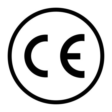 CE işaretli konformite europeenne sembolü, temiz etiket ürünü, bilgi vektörü illüstrasyon işareti .
