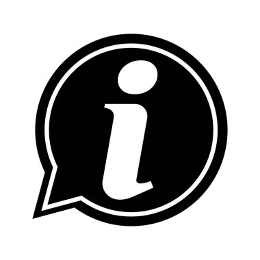 Bilgi yardım simgesi, bilgi baloncuğu masasına yardım et. Beyaz arkaplanda vektör şarkısı izole edildi .