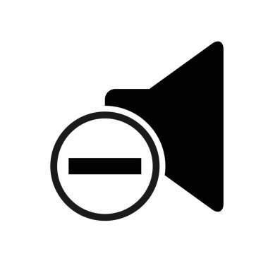 Müzik ses simgesi, ses hacmi sembolü. Uygulama, web ve ortam için vektör illüstrasyonu grafiği .