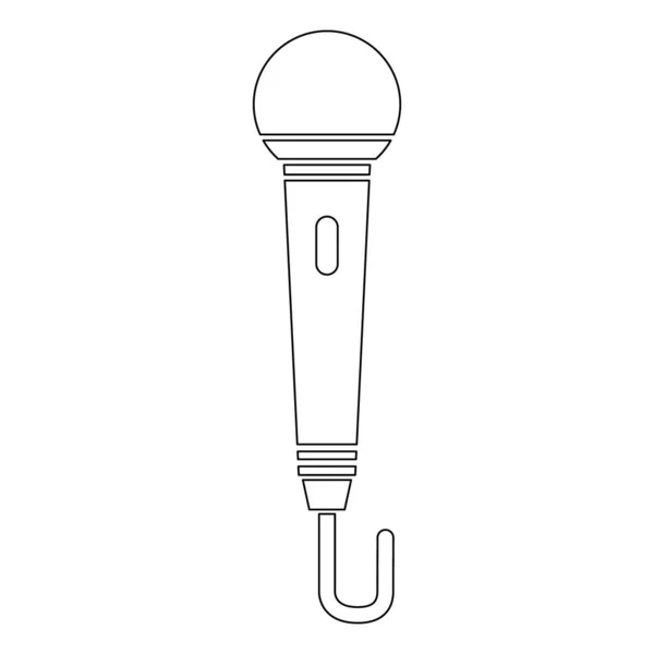Ícone Microfone Símbolo Fala Áudio Registro Sinal Concerto Design Botão — Vetor de Stock
