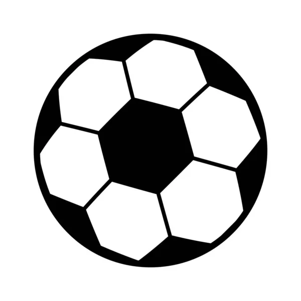 Foci Futball Labda Szimbólum Egyetlen Cél Elszigetelt Design Vektor Illusztráció — Stock Vector