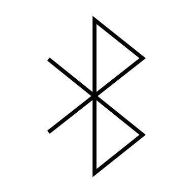 Bluetooth teknoloji simgesi, ağ bağlantısı web sembolü, mobil, bilgisayar, dizüstü bilgisayar vektör illüstrasyonları için veri paylaşımı .