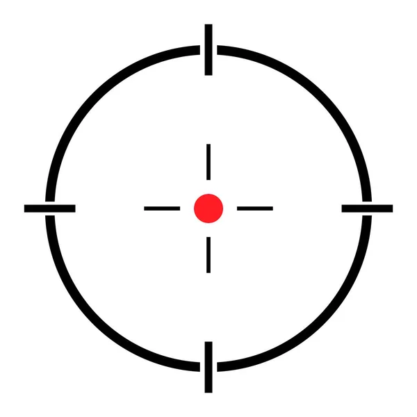 Siktvapnets Vektorikon Modern Måltavla Illustration Hårkorset Symbol För Webbdesign Korsmarkering — Stock vektor