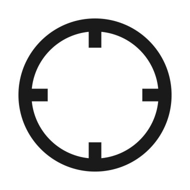 Web sitesi için sembolü olmayan hedef simgesi. Web düz düğmesi, vektör illüstrasyonu .