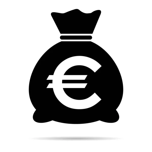 Icône Sac Argent Isolé Sur Fond Blanc Symbole Banque Graphique — Image vectorielle