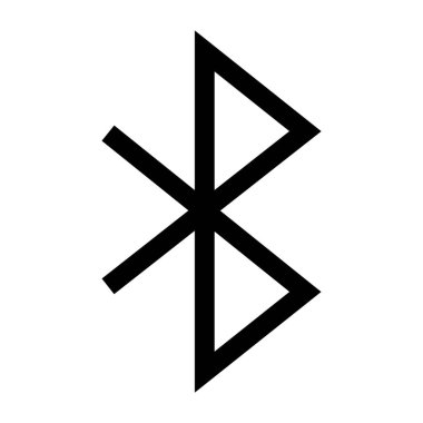 Bluetooth teknoloji simgesi, ağ bağlantısı web sembolü, mobil, bilgisayar, dizüstü bilgisayar vektör illüstrasyonları için veri paylaşımı .