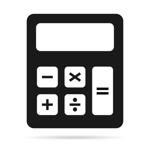 Calculator Icon Mathematics Web Button Vector Illustration Internet Website Finance — Stock Vector