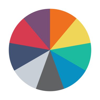 Infographic pasta grafiği. Döngü sunumu diyagramı 9 bölüm. Beyaz arkaplanda izole edilmiş vektör .