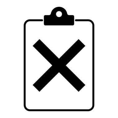 Kontrol listesi, kontrol listesi düz web simgesi beyaz arkaplanda izole edildi. Sembolü işaretle, belge raporu testi, vektör illüstrasyonu .