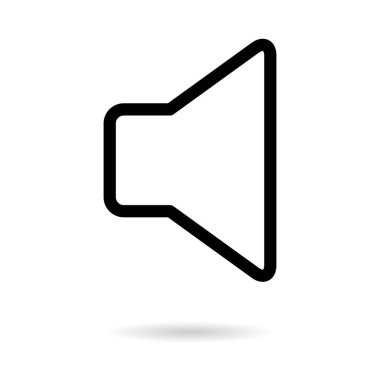 Müzik ses simgesi, ses hacmi sembolü. Uygulama, web ve ortam için vektör illüstrasyonu grafiği .