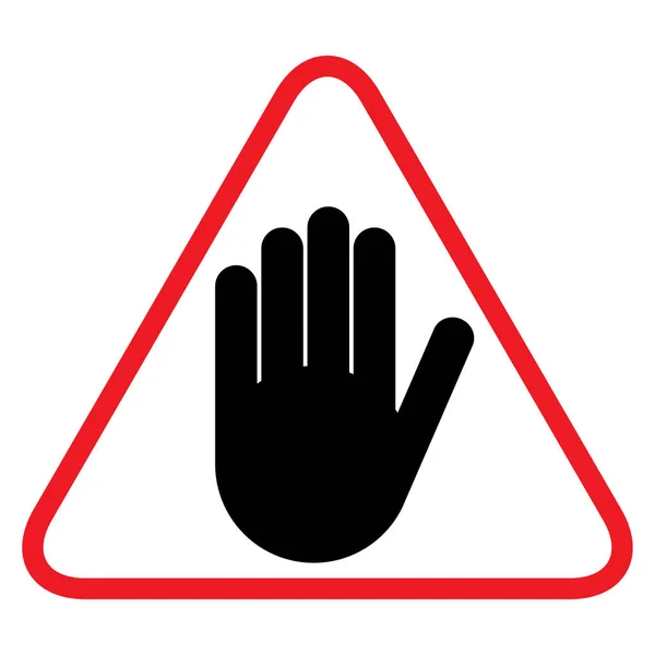 Stoppschild Symbol Stopp Verbotener Vektor Warnsymbol Isoliert Auf Weißem Hintergrund — Stockvektor