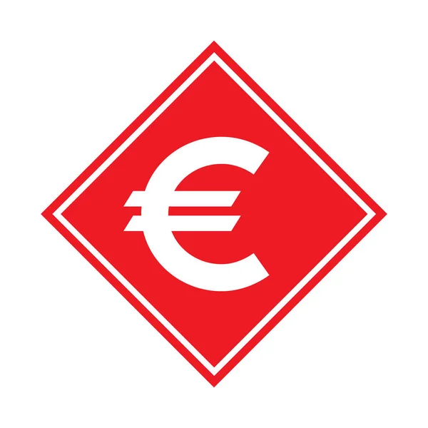 Euro Geld Symbol Business Cash Symbol Speichern Währung Bankschild Vektor — Stockvektor