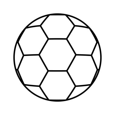 Futbol, futbol topu sembolü, tek gol izole edilmiş tasarım vektörü çizimi, web oyunu nesnesi .