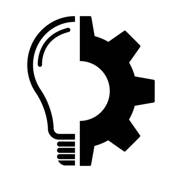 Icône Ampoule Symbole Énergie Ampoule Illustration Vectorielle Puissance Électrique Isolée — Image vectorielle