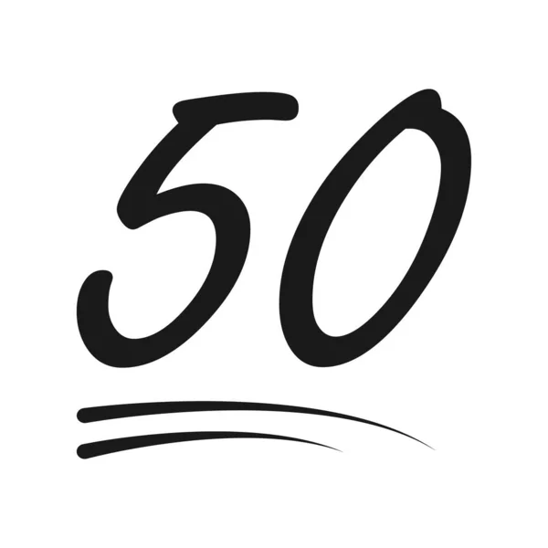 恭喜数字字母 50个庆祝跟随者图标 网上贴图 — 图库矢量图片