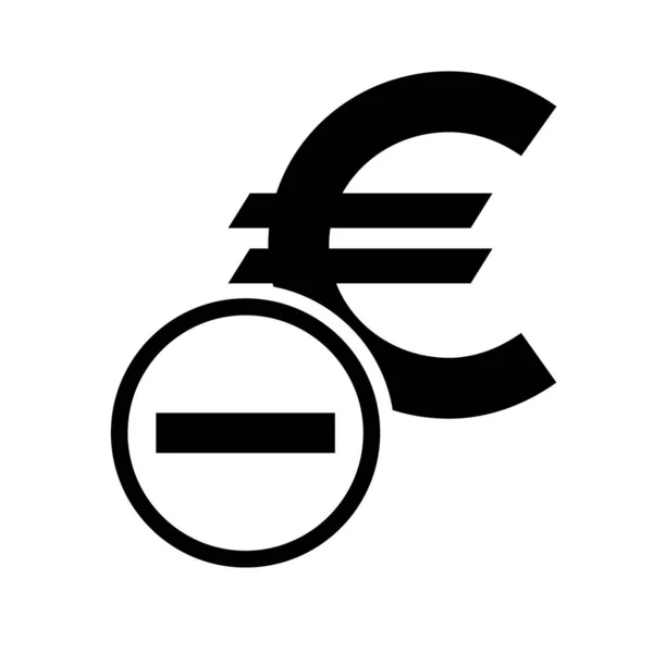 Euro Money Symbol Business Cash Icon Currency Bank Sign Vector — Stock Vector