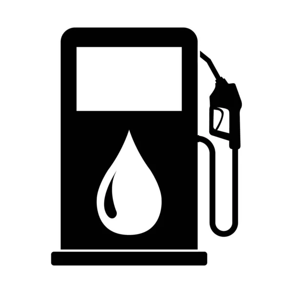 Benzinestation Pictogram Straalpijp Geïsoleerd Logo Vector Pomp Benzine Ontwerp Olie — Stockvector