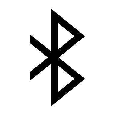 Bluetooth teknoloji simgesi, ağ bağlantısı web sembolü, mobil, bilgisayar, dizüstü bilgisayar vektör illüstrasyonları için veri paylaşımı .