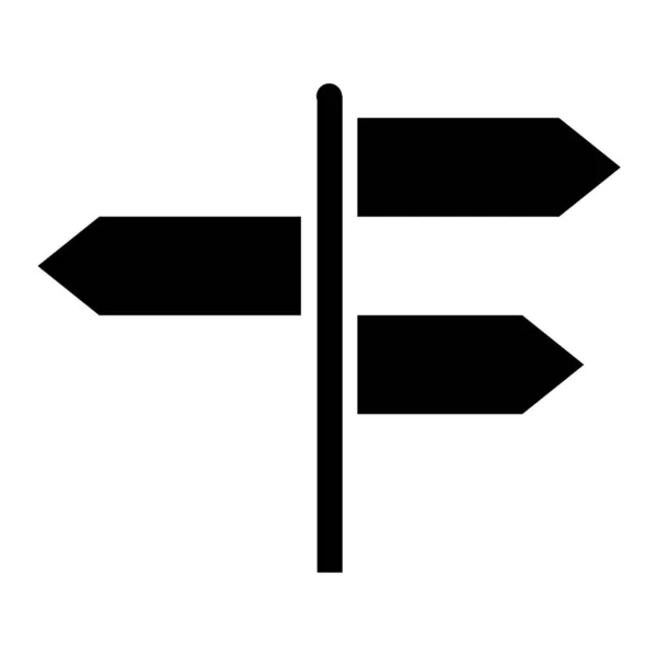Signpost Δρόμο Διανυσματική Απεικόνιση Οδικό Βέλος Σύμβολο Απομονώνονται Λευκό Φόντο — Διανυσματικό Αρχείο