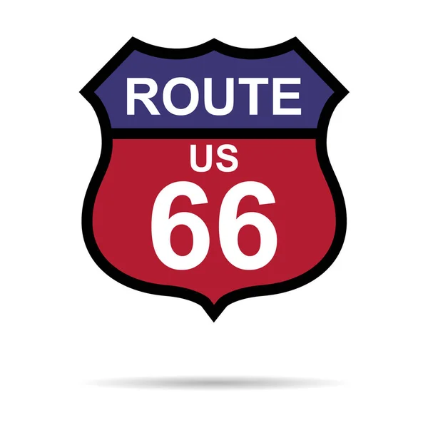 Route Klassische Ikone Reise Usa Geschichte Highway Amerika Roadtrip Vektor — Stockvektor