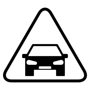 Beyaz arka planda araba simgesi izole edildi. Otomobil sembolü, vektör konsepti. Otomotiv işareti, ağ şekli