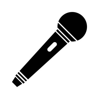 Mikrofon simgesi, ses konuşma sembolü, plak konseri işareti, web düğmesi tasarımı, karaoke düz konuşma .