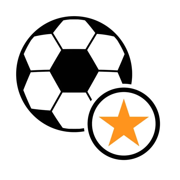 Piłka Nożna Piłka Nożna Symbol Pojedynczy Cel Izolowane Projekt Wektor — Wektor stockowy