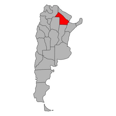 Arjantin harita sembolü Chaco, seyahat web ikonu çizimi .