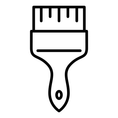 Boya fırçası simgesi, ekipman ressamı aracı düz web sembolü, boya fırçası çizimi .