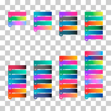 Infographic dikey diyagram seti, iş bilgisi tasarımı, grafik vektör çizimi .