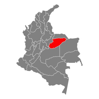 Kolombiya haritası şekli, seyahat web düz konsept vektör illüstrasyonu .