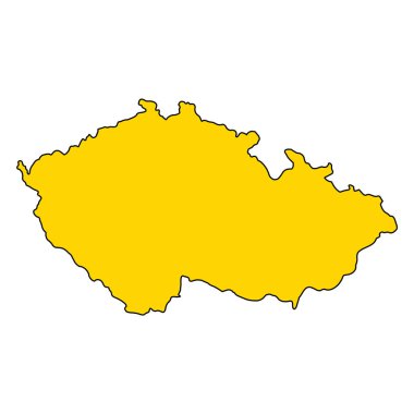 Çek Cumhuriyeti harita sembolü şekli, seyahat web düz konsept vektör illüstrasyonu .