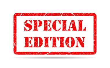 Özel sürüm pul sembolü gölgesi, etiket işareti düğmesi, metin sancak vektör illüstrasyonu .