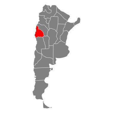 Arjantin haritasının San Juan sembolü şekil, seyahat web ikonu çizimi .