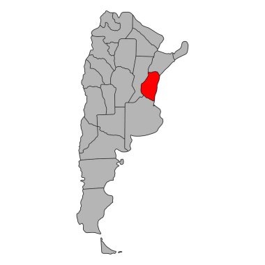 Arjantin harita sembolü Entre Rios, seyahat web ikonu çizimi .