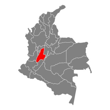 Kolombiya haritası şekli Tolima, seyahat web düz konsept vektör çizimi .