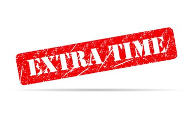 Ekstra zaman damgalı sembol gölgesi, etiket etiketi işareti düğmesi, metin sancak vektör illüstrasyonu .