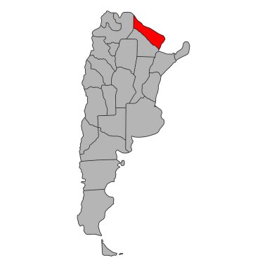 Arjantin haritasının formozası şekil, seyahat web ikonu çizimi .