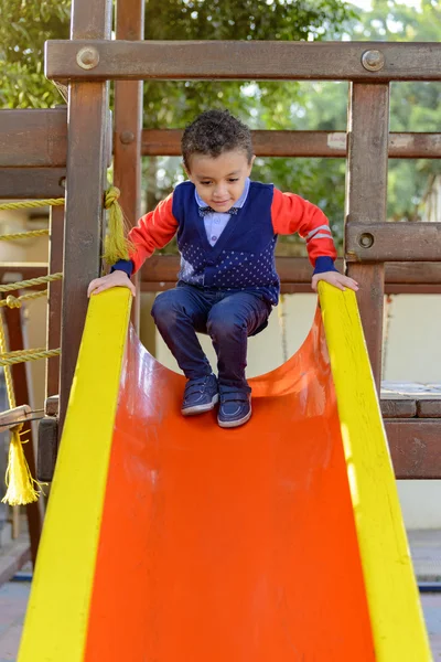 Little Young Child Playing at Park — Stock Photo, Image