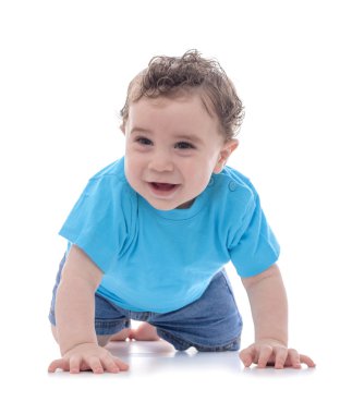 mutlu bebek emekleme