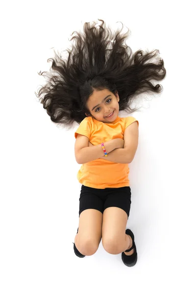 Beautiful Portrait Girl Beautiful Hair — Stock Photo, Image