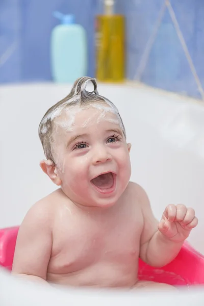 Happy Baby Bath — Stock Photo, Image