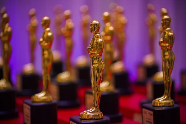 Golden Prize Statues — Stock Photo, Image