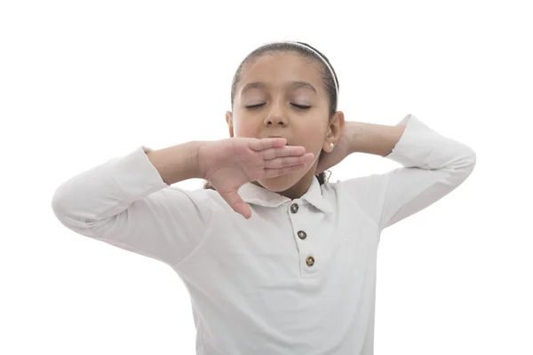 Yawning Young Girl — Stock Photo, Image