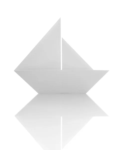 Origami papel barco de vela — Foto de Stock