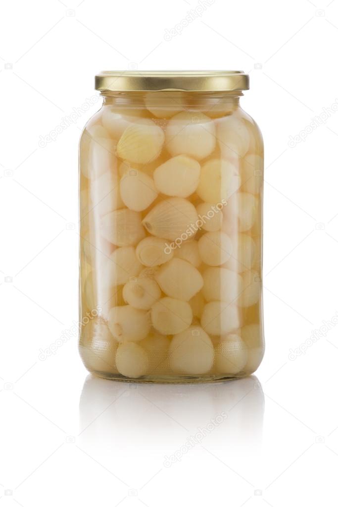 Glass Jar of Pickled Onions