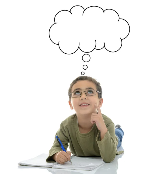 Young Schoolboy Searching for Answer — Stock Photo, Image