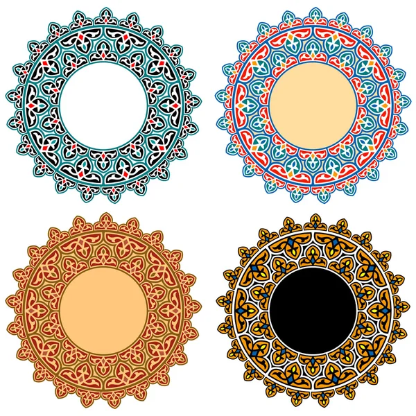 Adornos florales islámicos vectoriales — Vector de stock