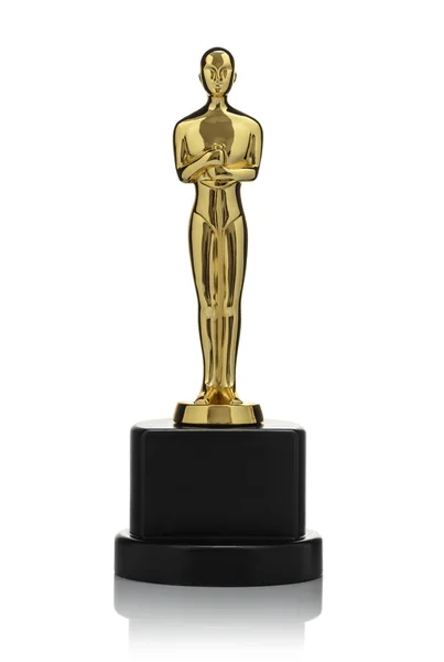 Isolierte goldene Statuette — Stockfoto